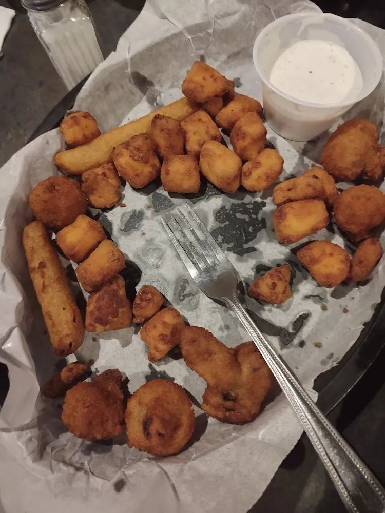 Fried Mushrooms Cheese Curds and Pickles